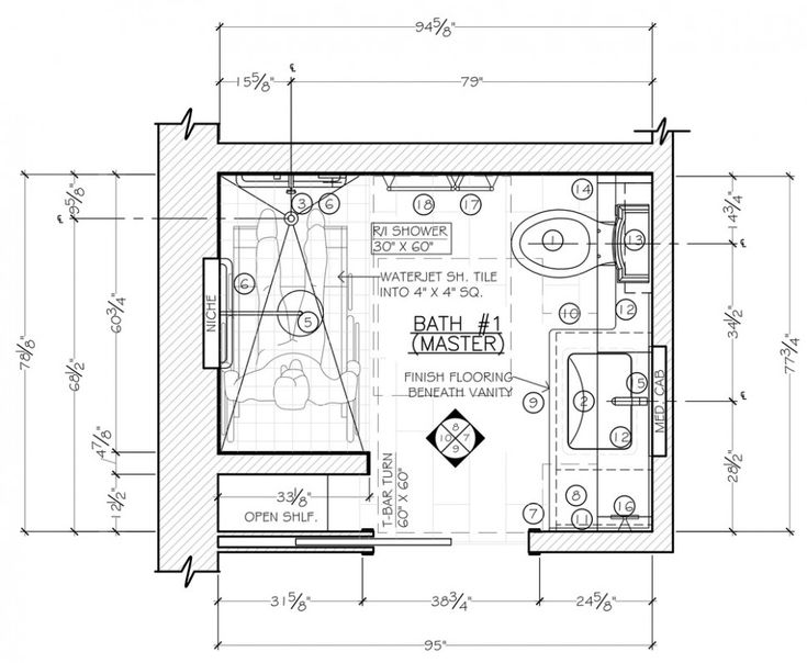 Universal Design Bathroom Floor Plan di 2020 Houzz