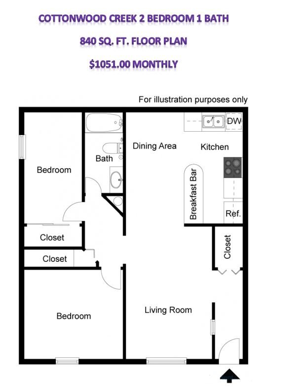 Floor Plans Cottonwood Creek Apartments