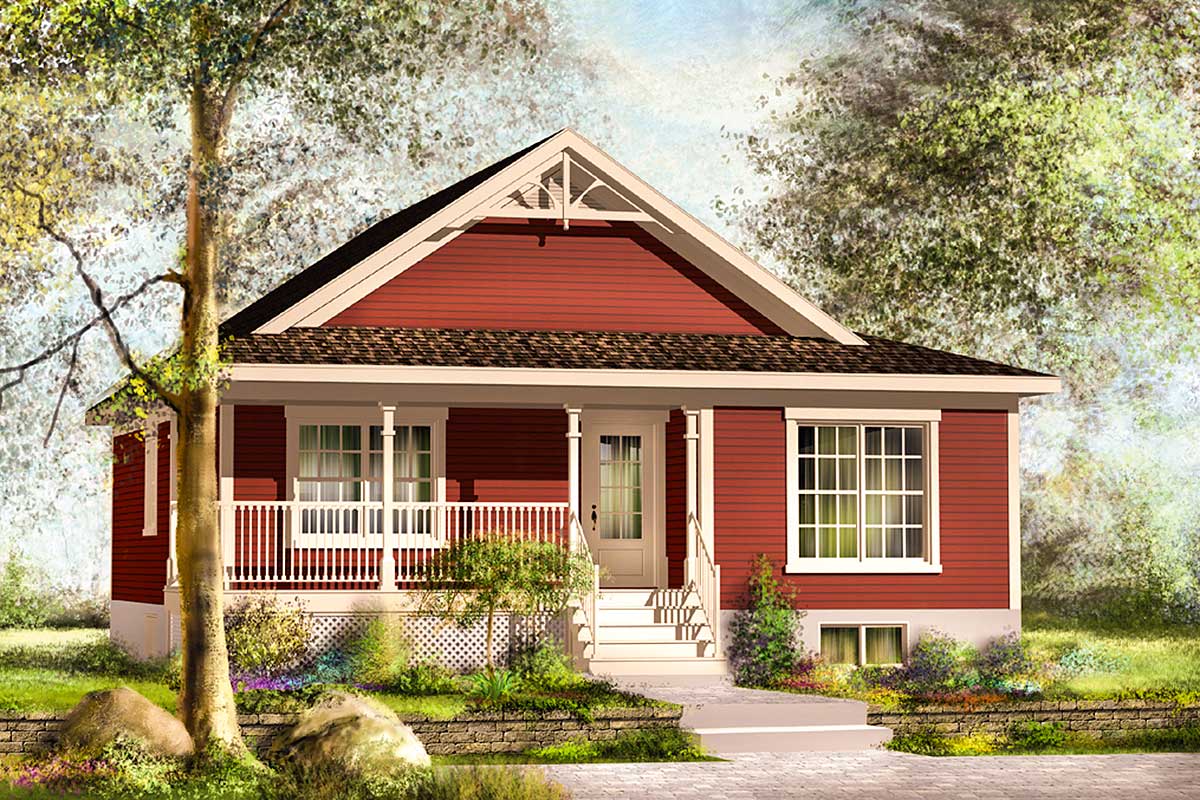 Petite One Story Cottage 80552PM Architectural Designs