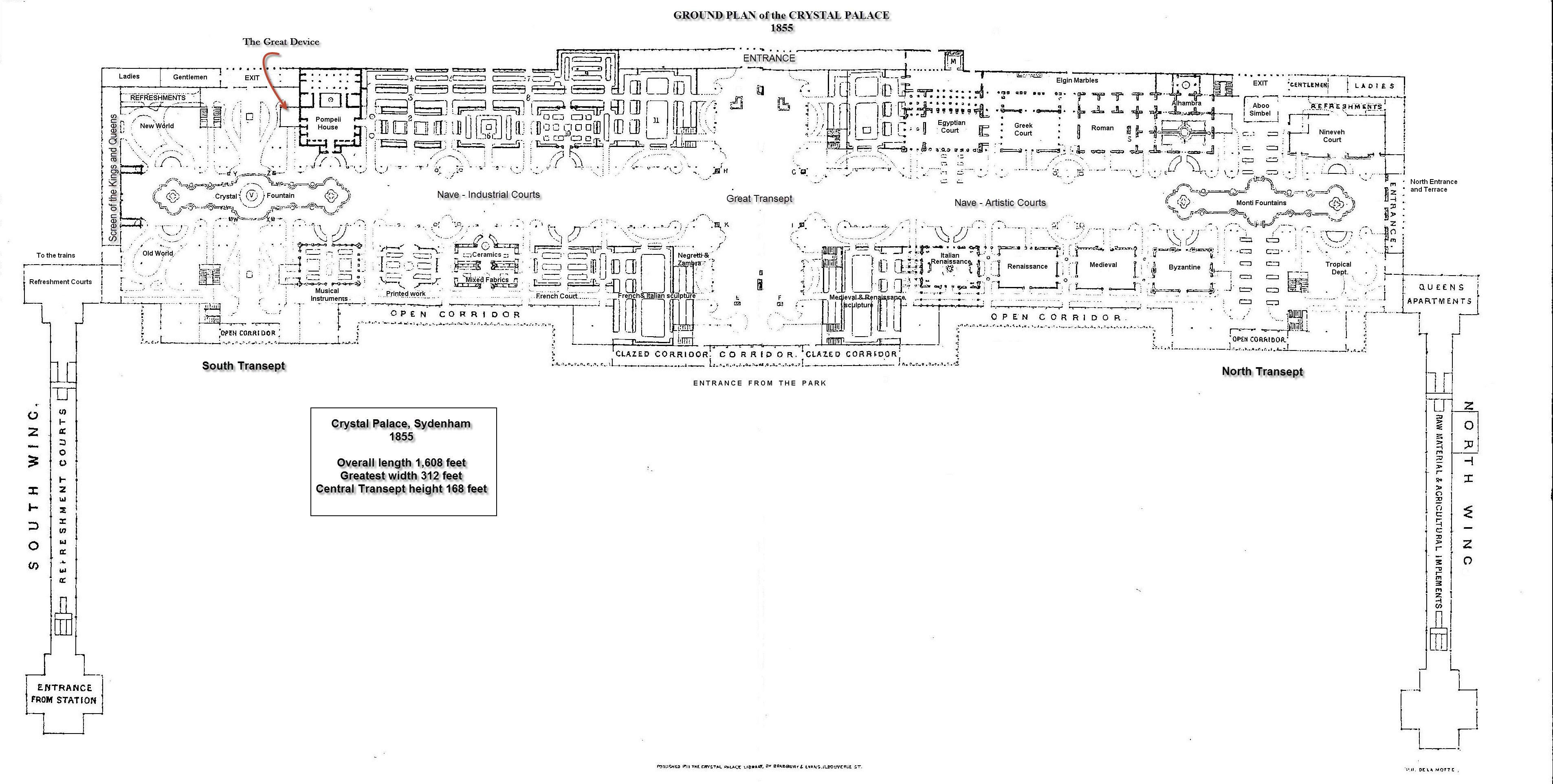 The Crystal Palace ground floor plan 185455Ground floor