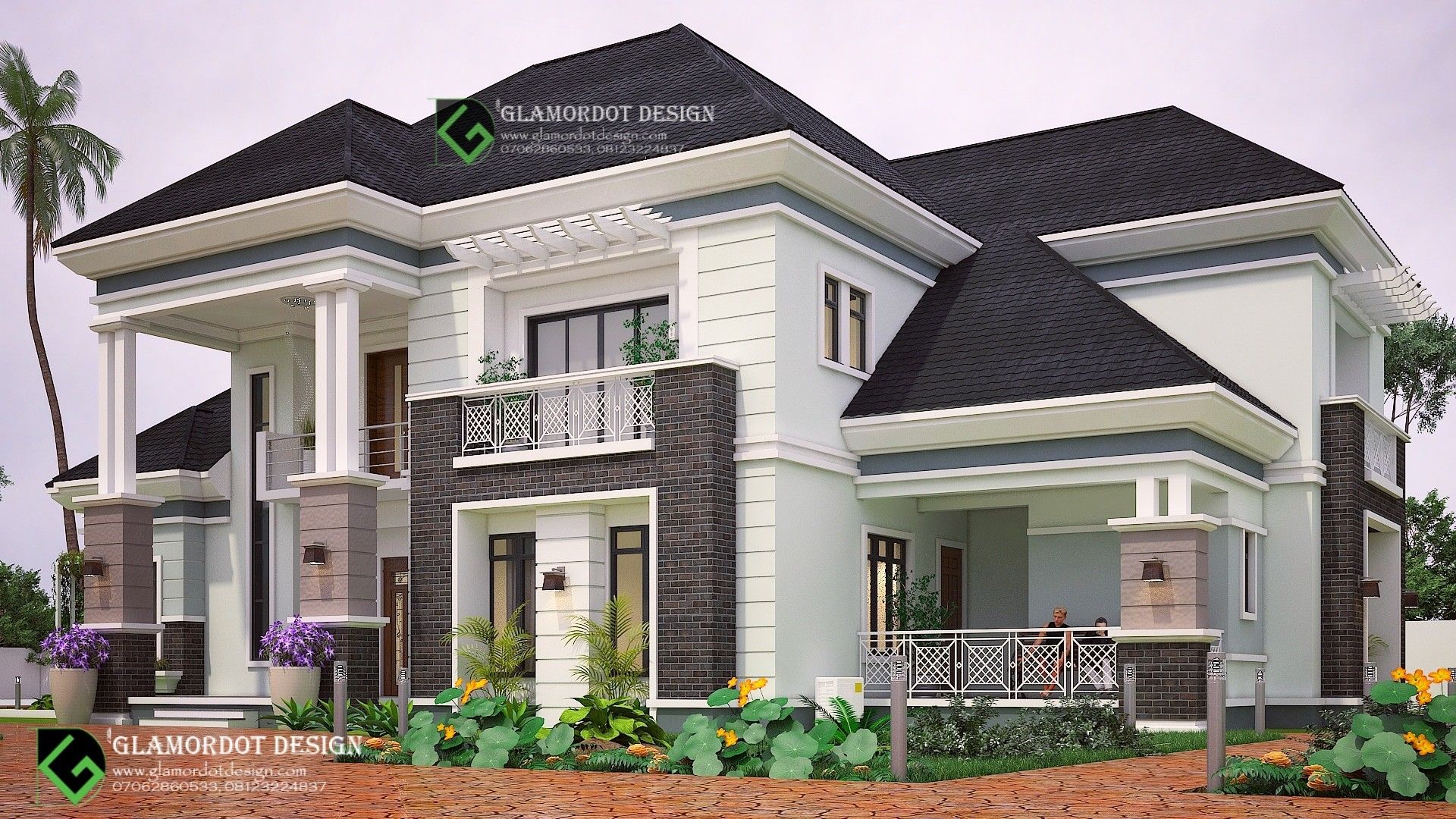Bungalow with penthouse design Nigeria in 2020 House
