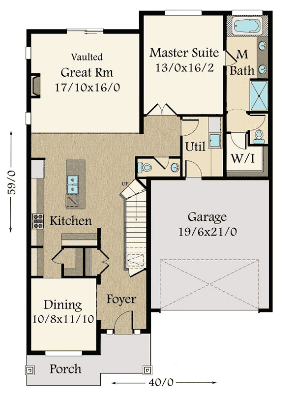 Northwest House Plan with Second Floor Loft 85163MS