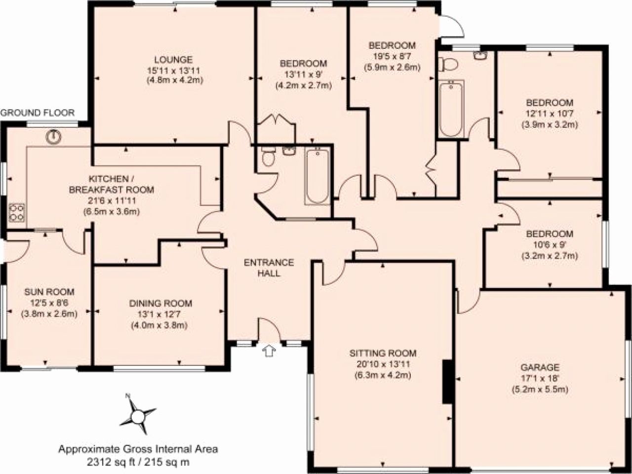 Floor Plans for 4 Bedroom Houses Bungalow floor plans