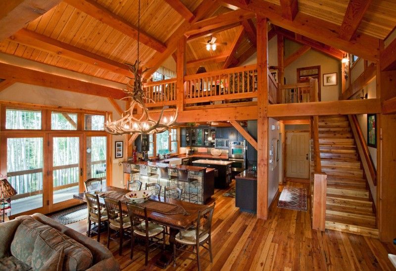 open concept cabin Google Search Rustic house plans