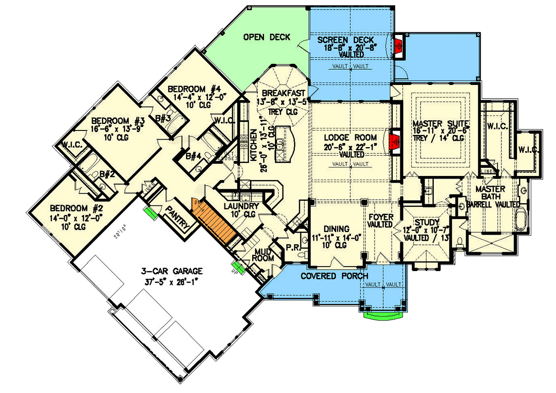 Plan 25637GE Expandable Mountain House Plan Mountain