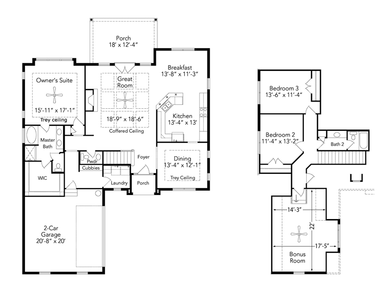 Ridgeland II Floor plan Nashville New Home Regent Homes