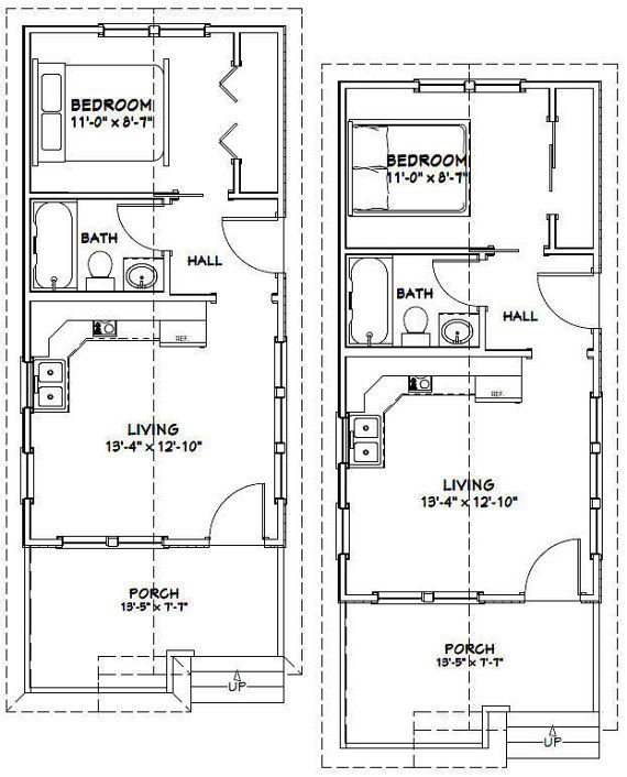 14x28 Tiny Homes PDF Floor Plans 391 sq ft Tiny