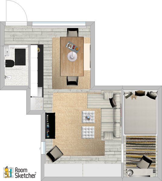 35 sqm Floor Plan Floor plans, Tiny living, Design