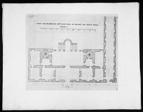 1665 De Rossi Original Antique Architectural Plan, Print