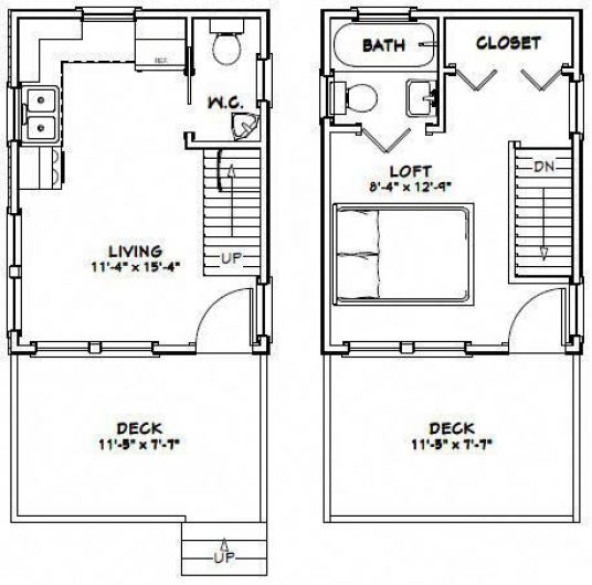12x16 Tiny House 12X16H3A 364 sq ft Excellent