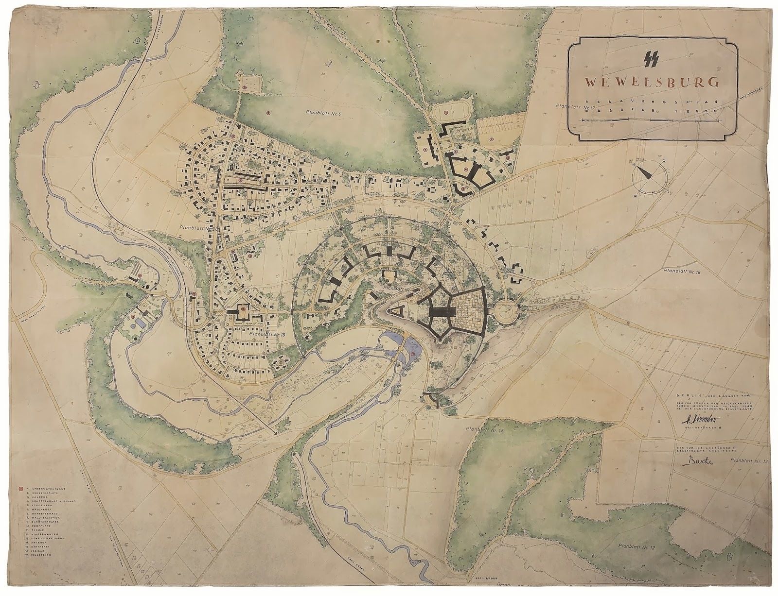 Expansion plans for Wewelsburg, Germany (1940) Germany