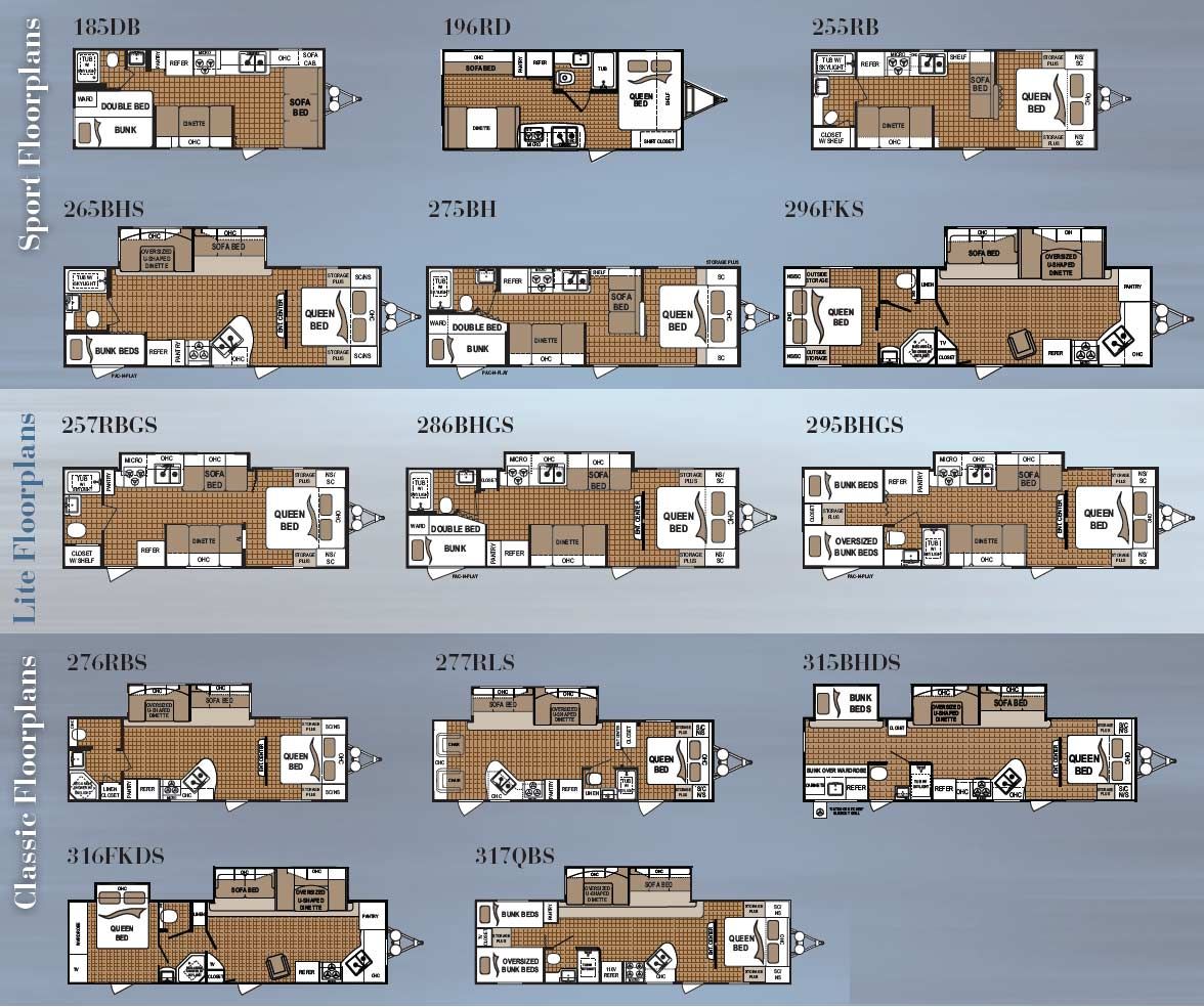 Dutchmen travel trailer floorplans 11 models available