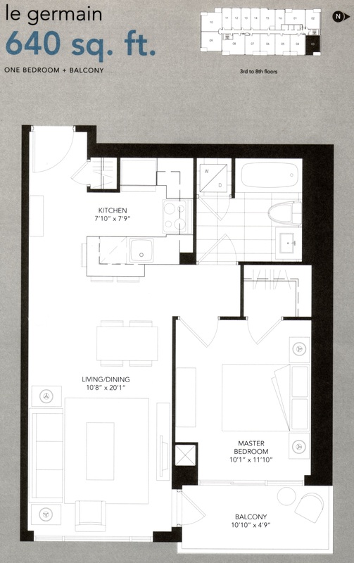 Floor Plans for 9T6 Condominium 9T6 Condo at 96 St