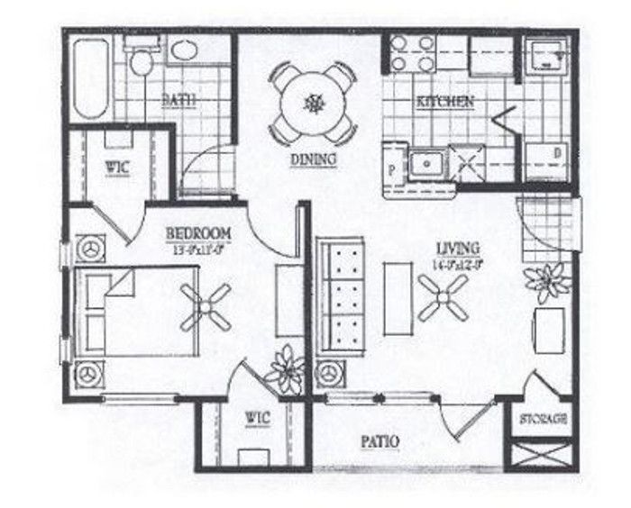 Vail Village Club Apartments Floor Plan 1 Bedroom A