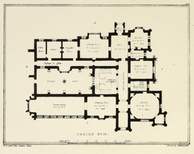 ARCHI/MAPS — Floor plan for a country estate, England