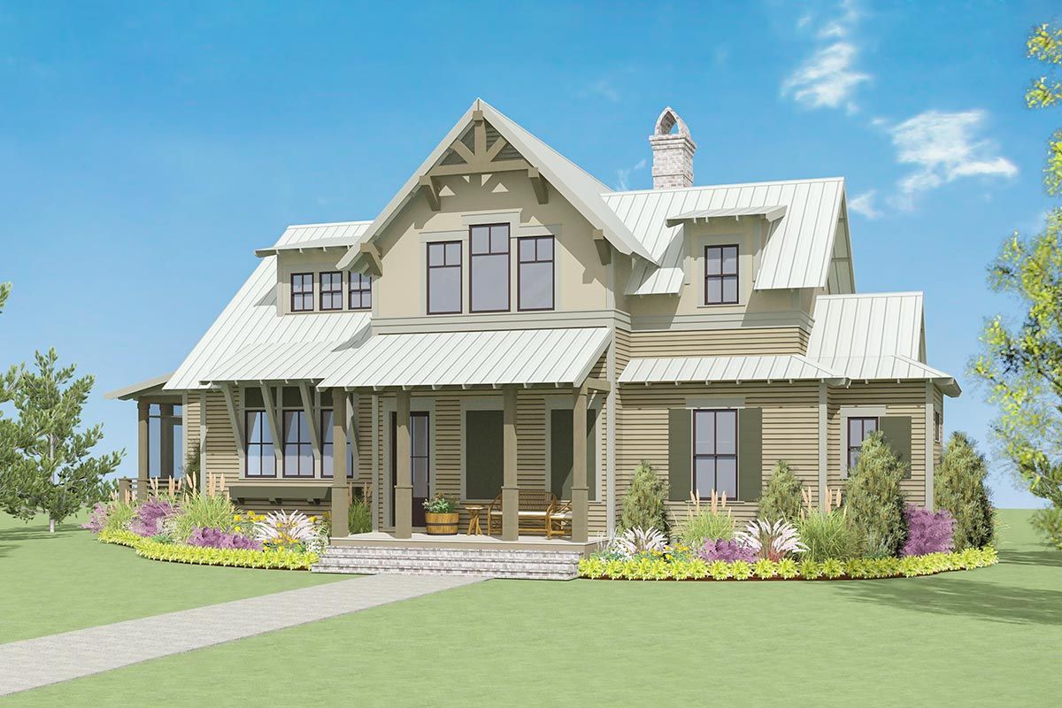 Plan 130008LLS Exclusive Craftsman Farmhouse Home Plan