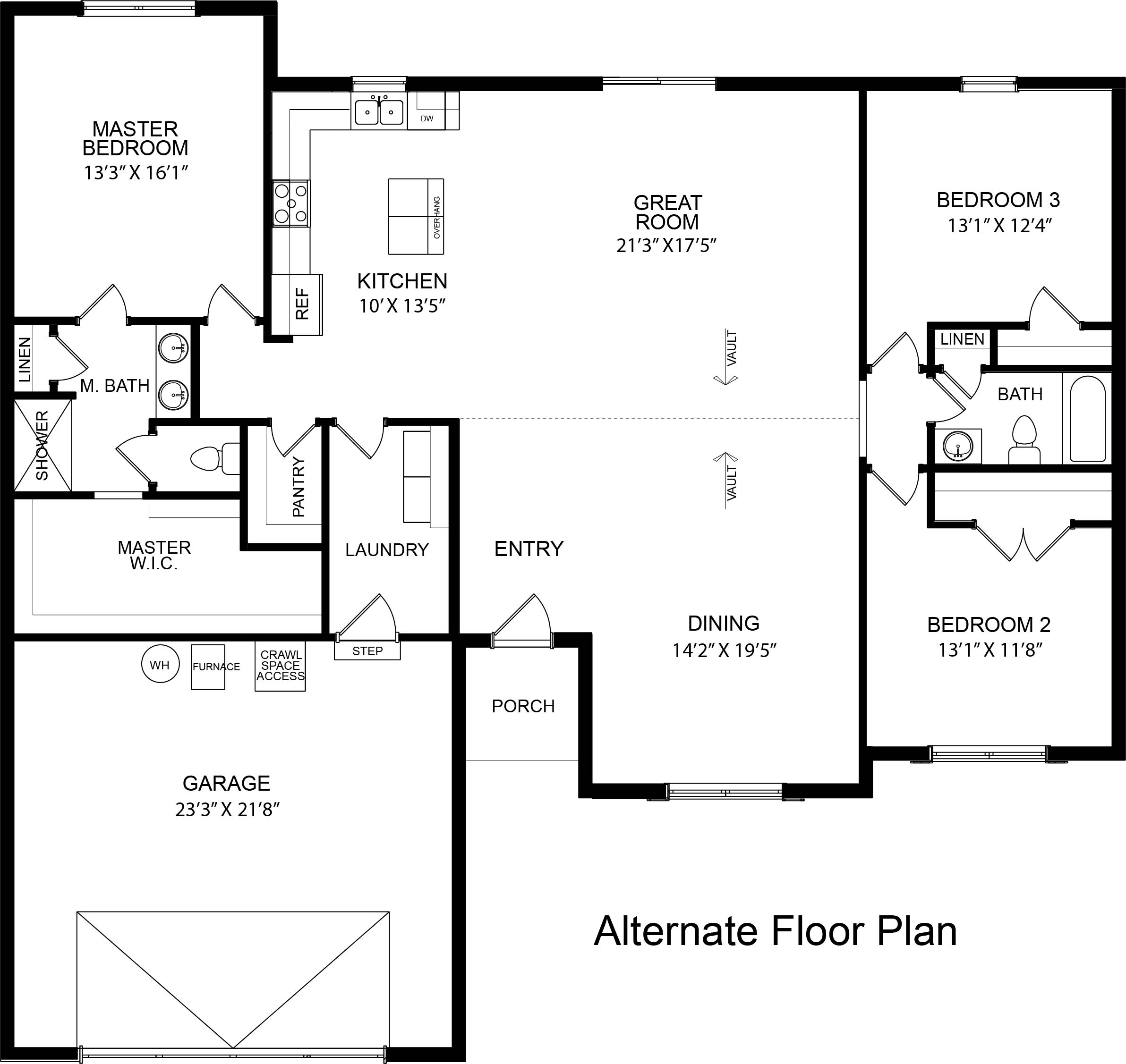 ALTERNATE WINSLOW Floor Plan First Floor Consumer