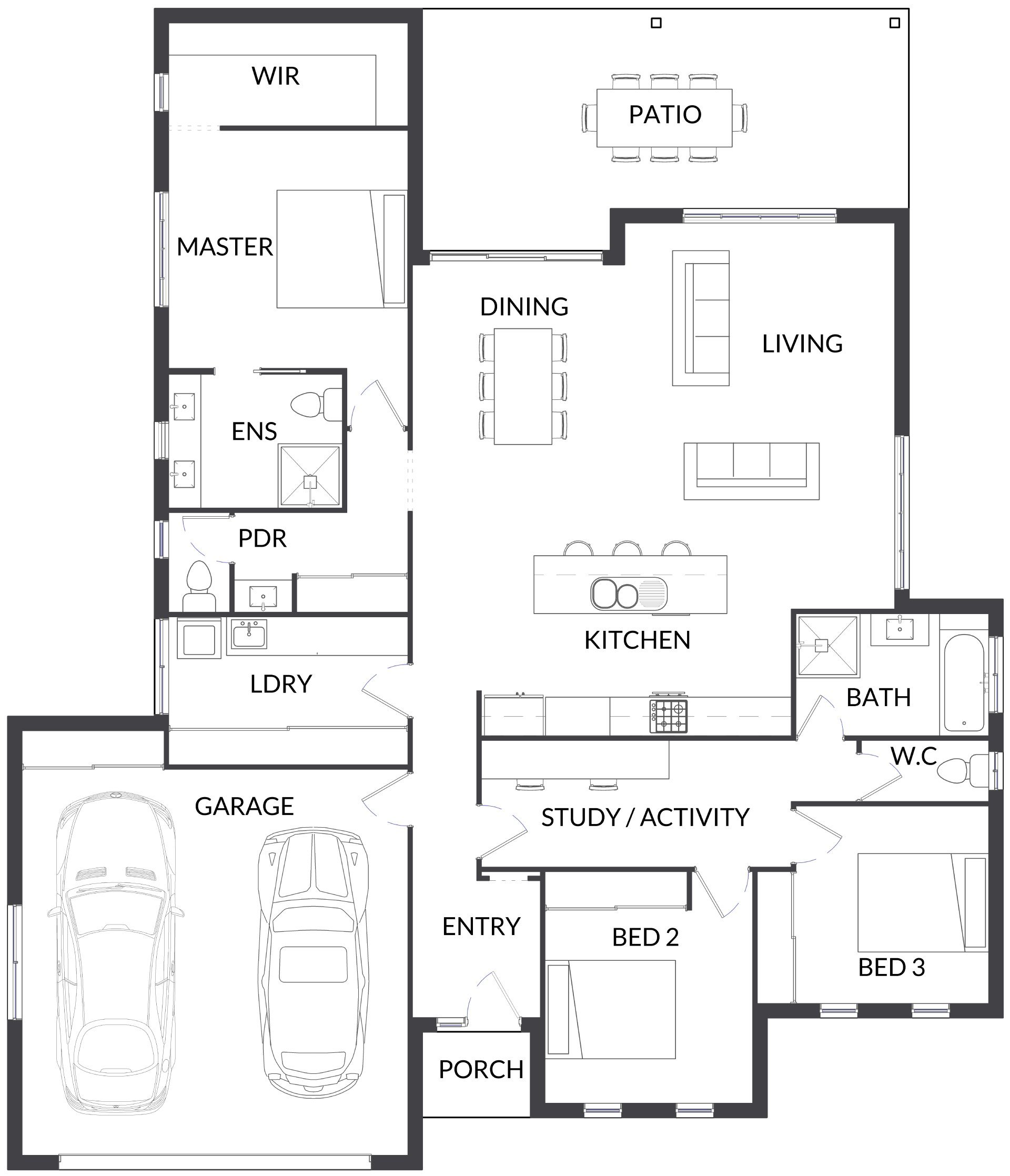 Single Builders Tamworth Builders ASB 1 House Plan