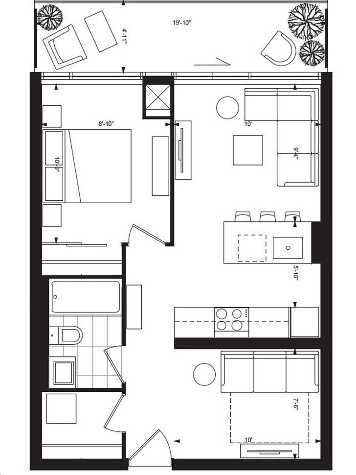 AYC Condos by Metropia Annex Floorplan 1 bed & 1 bath