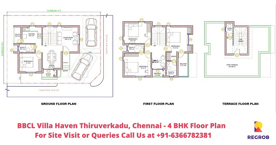 BBCL Villa Haven Thiruverkadu, Chennai 4 BHK Villa Floor