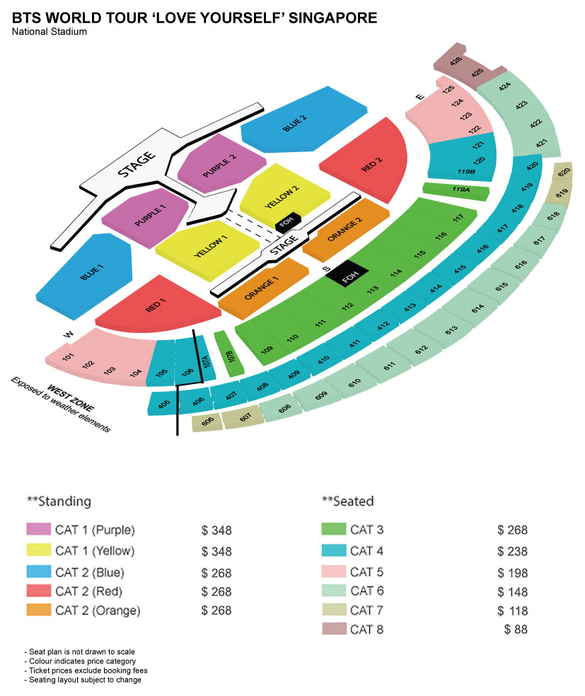 Singapore National Stadium Seating Plan Concert www