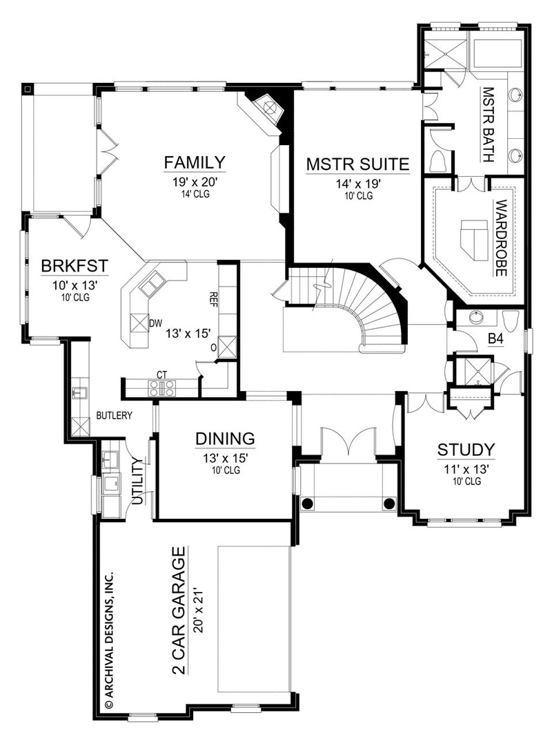 Bandera Falls Courtyard House Plan House Plan Designer