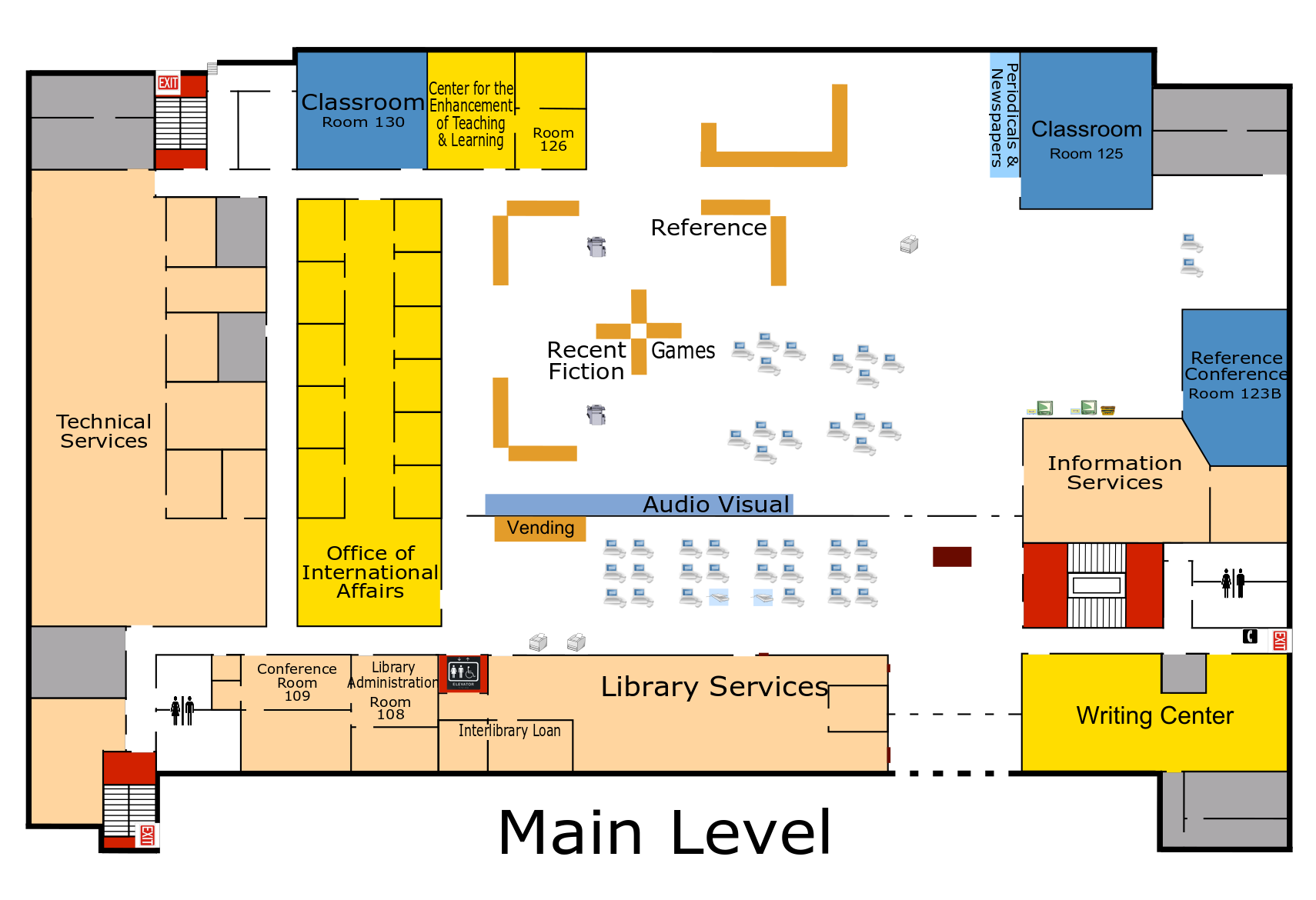 Library Ground Floor Plan Floorplans click