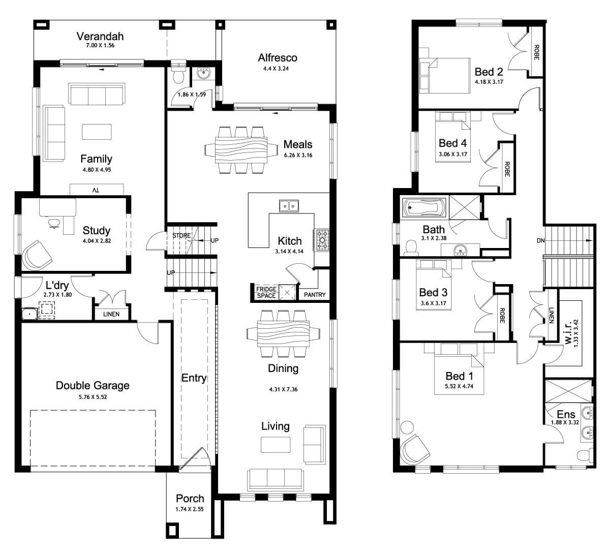 Floor Plan Friday Split level 4 bedroom + study