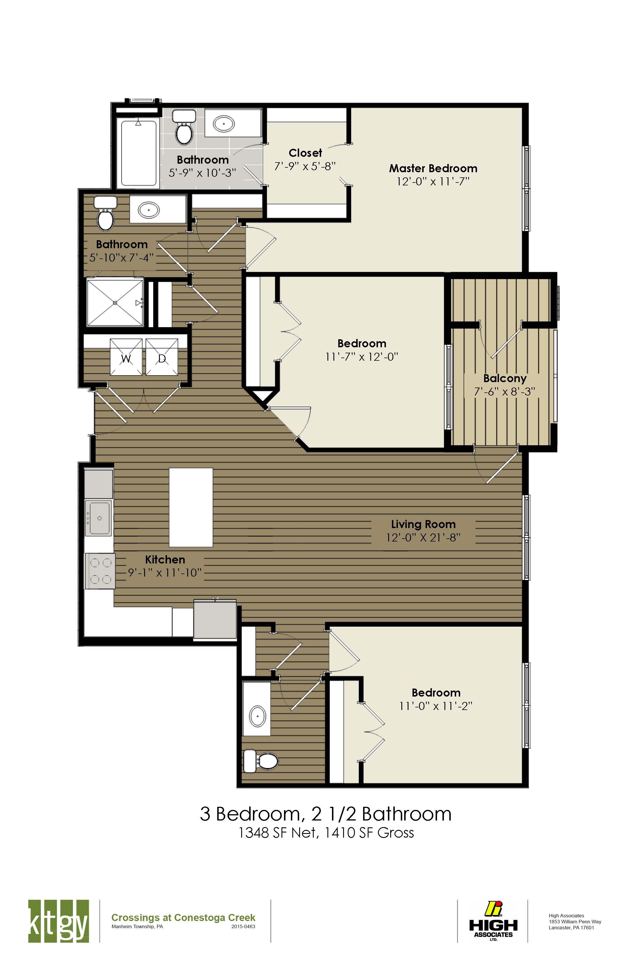 Lancaster PA Apartments The Crossings Floor Plans