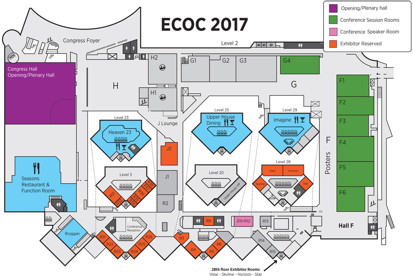 Venue Floor Plan ECOC Conference 2017