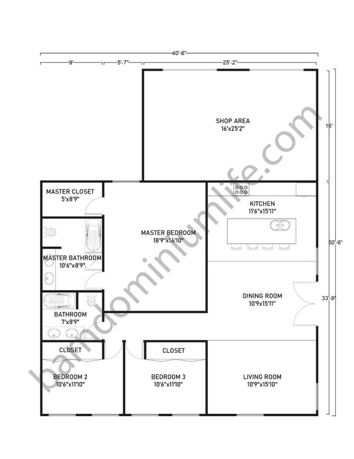 40x50 Barndominium Floor Plans 8 Inspiring Classic and