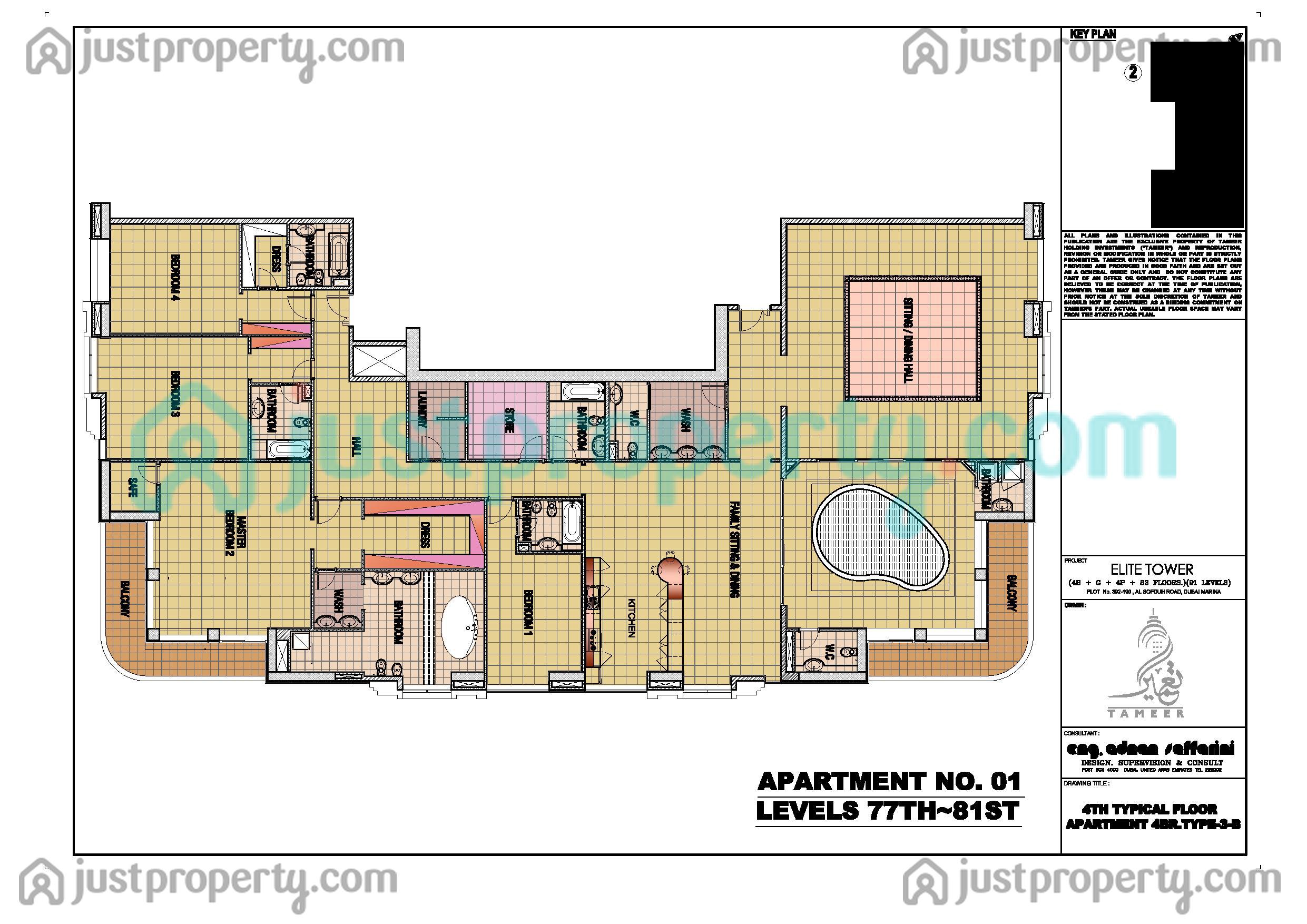 Elite Residence Version 1 Floor Plans