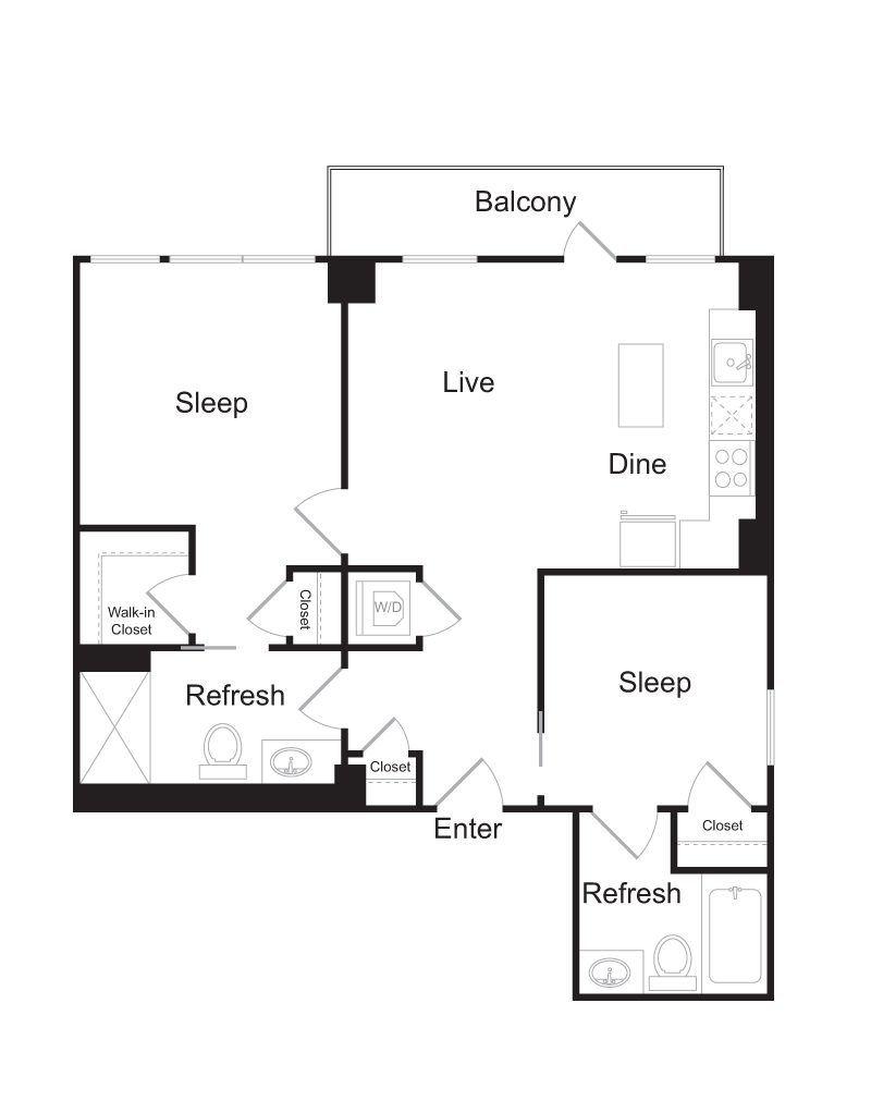 Floor Plans of Elysium Fourteen in Washington, DC