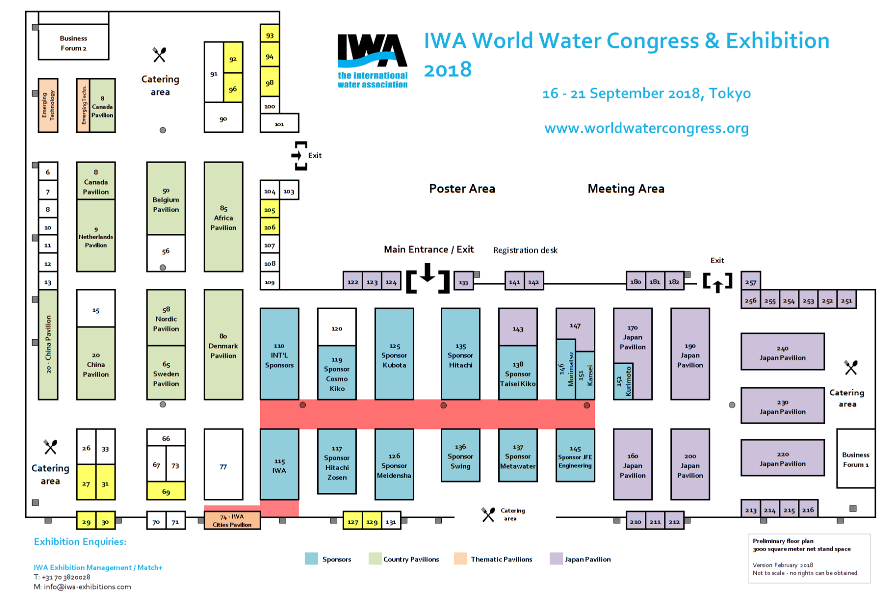The IWA WWCE ’18 floor plan last available stand spaces