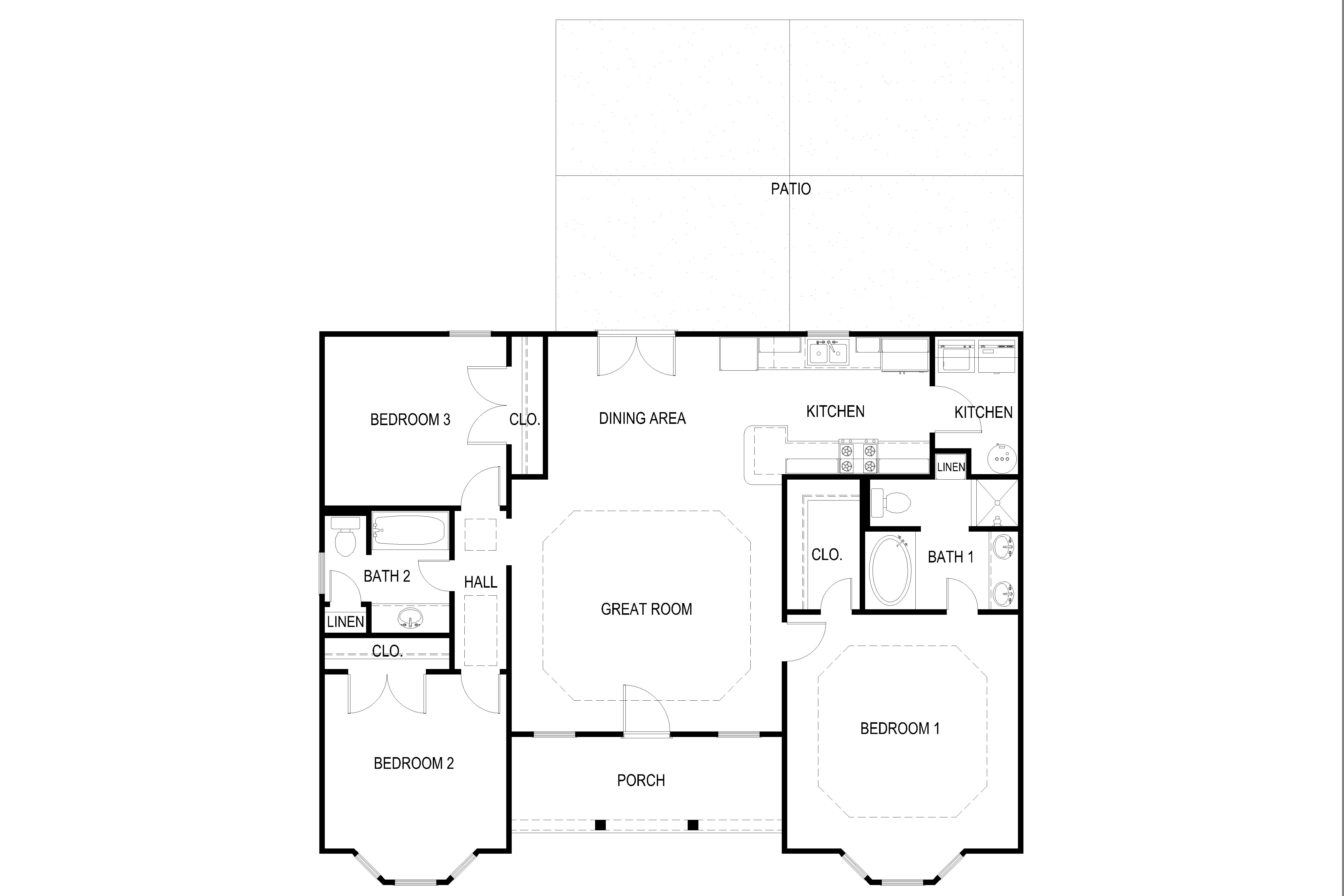 Small House Plan Under 2000 sq ft 3 Bedroom 2 Bath