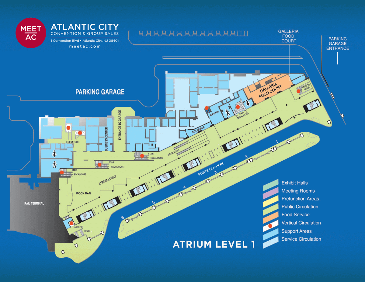 Atlantic City Convention Center floor plans room