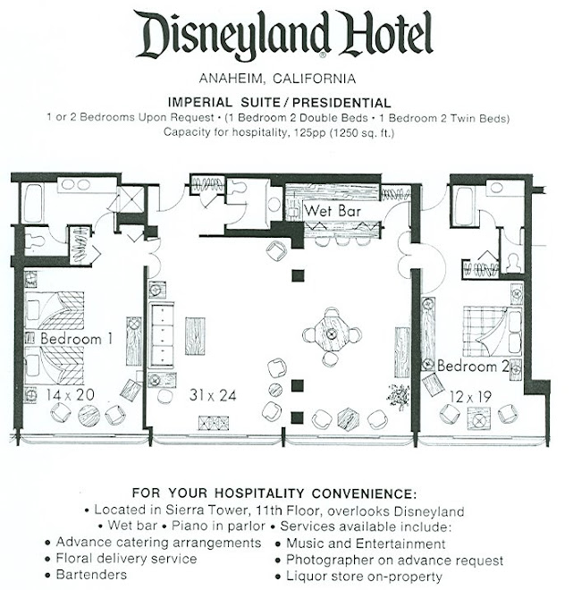 The Original Disneyland Hotel Rare view inside the