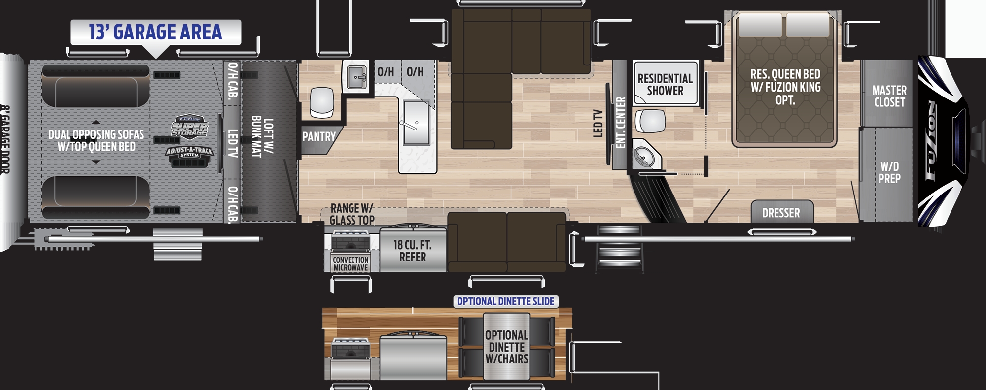 8 Pics Fuzion 5th Wheel Toy Hauler Floor Plans And Review