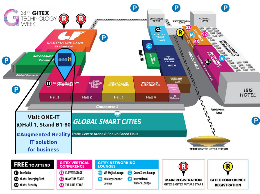 GITEX 2018 Map DUBAI Word Trade Center Technology Week