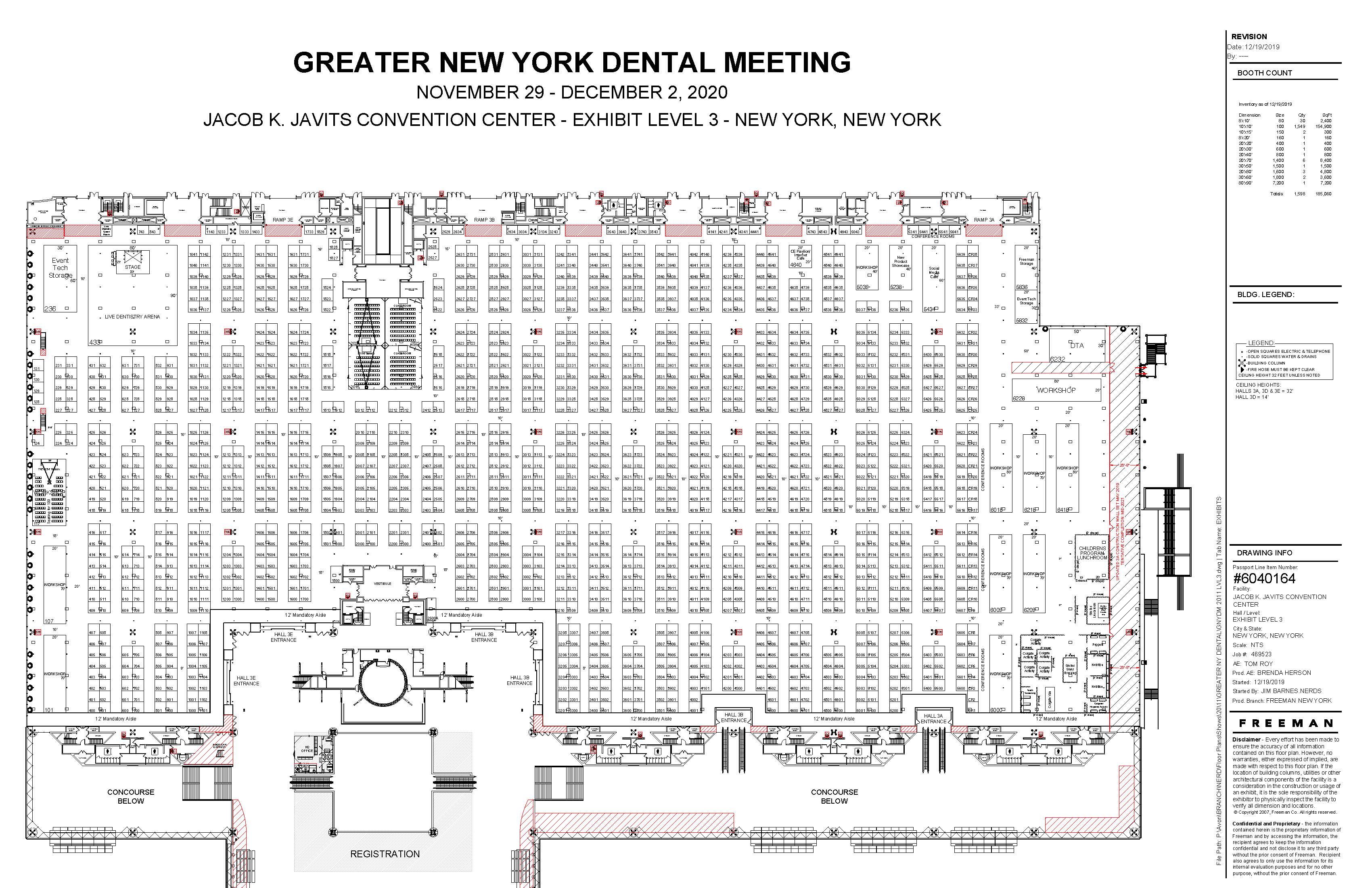 Floor Plan Greater New York Dental Meeting