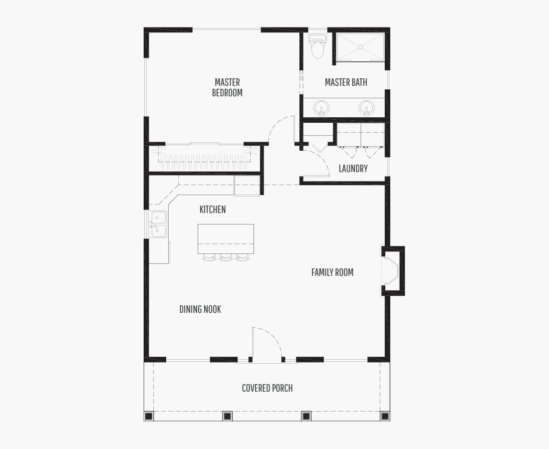 850 square foot ADU/Garage with 1 beds Homeplans NW