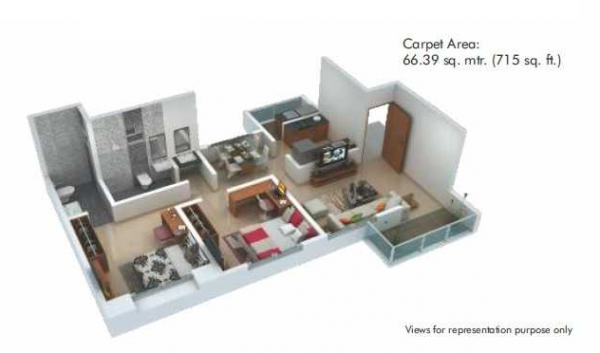 2 & 3 BHK flat in NIBM Kohinoor Reina Spacecentric