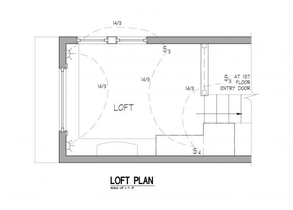 How does one show three switches on a floor plan