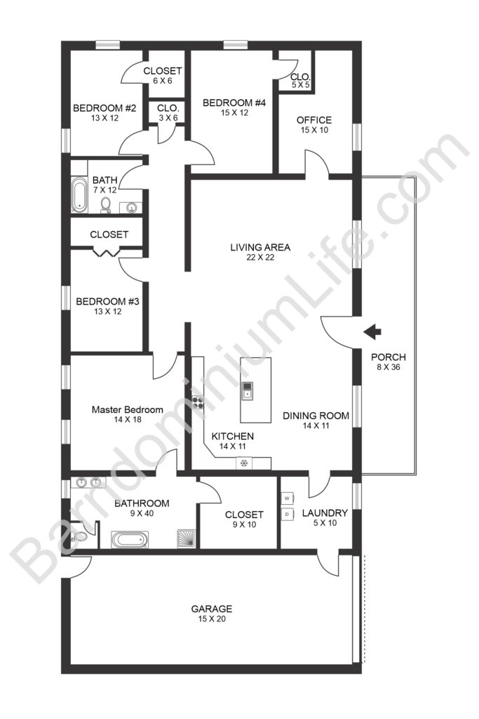 The Seven Best 4 Bedroom Barndominium Floor Plans with