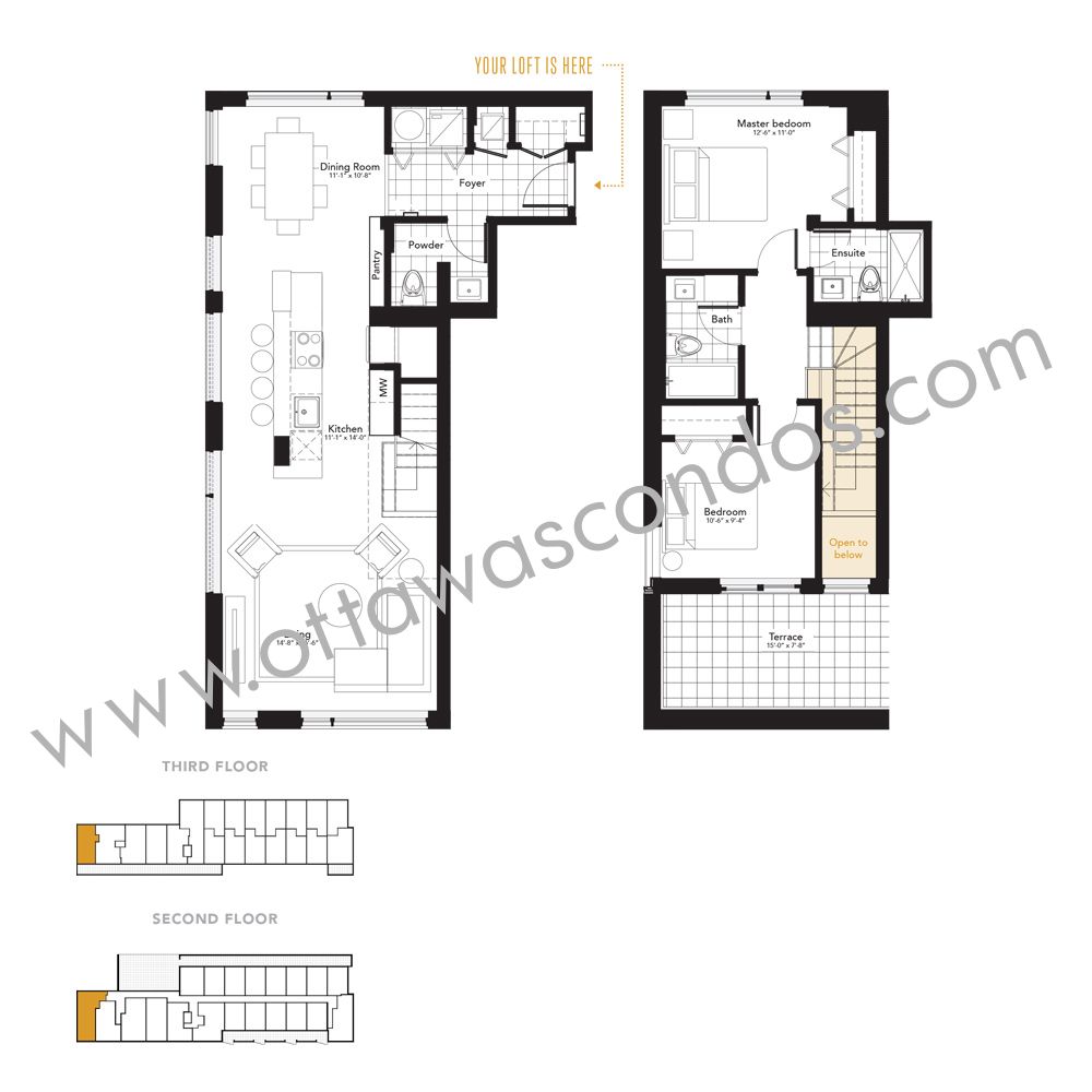 Lofts at Tribeca Condo OttawaCentretownFloor Planreade