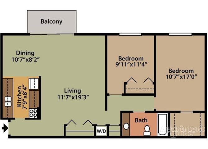 Floor Plans of Carriage Hill Apartments in Dearborn, MI