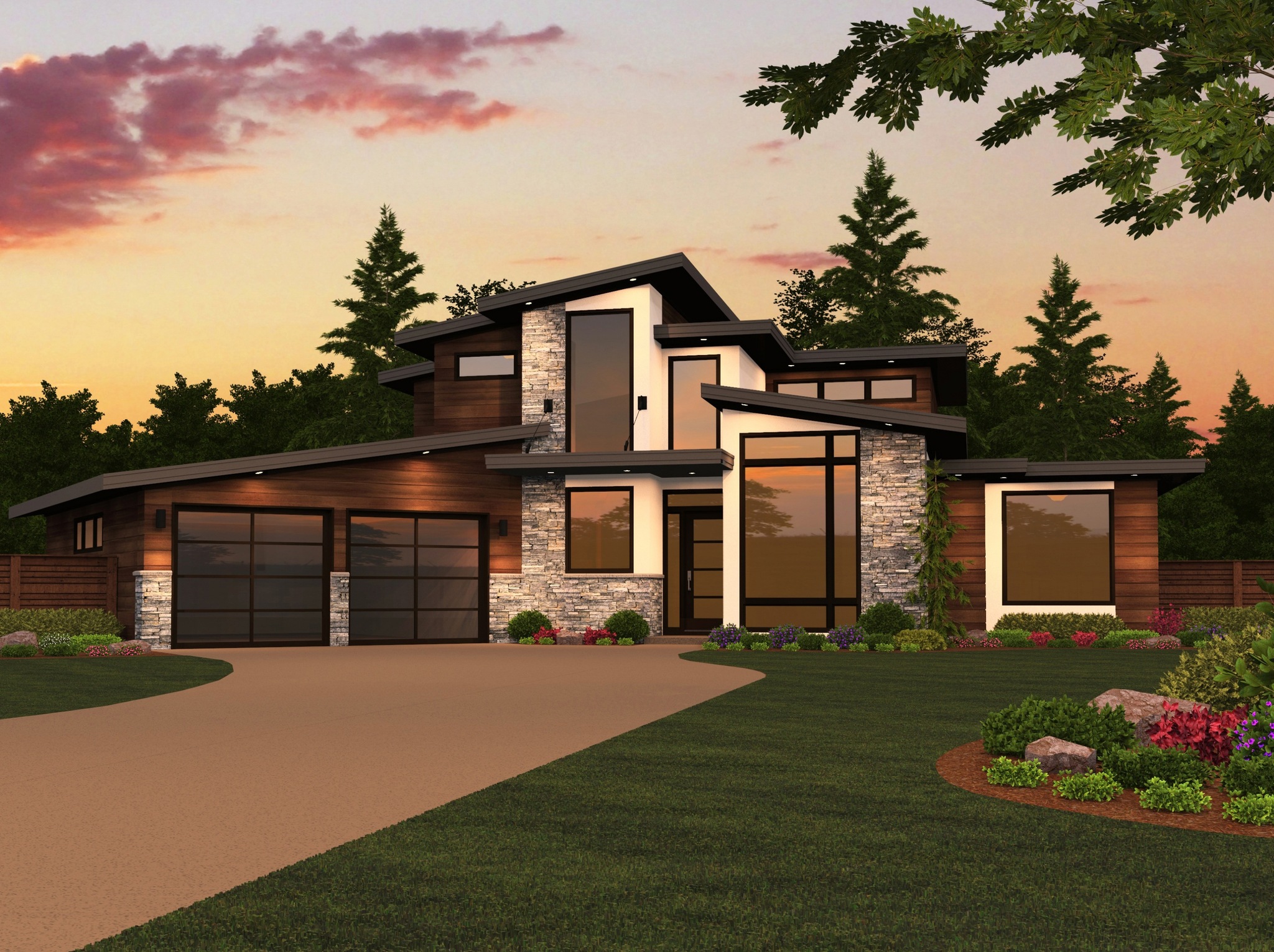 Dallas House Plan 2 Story Modern House Design Plans with