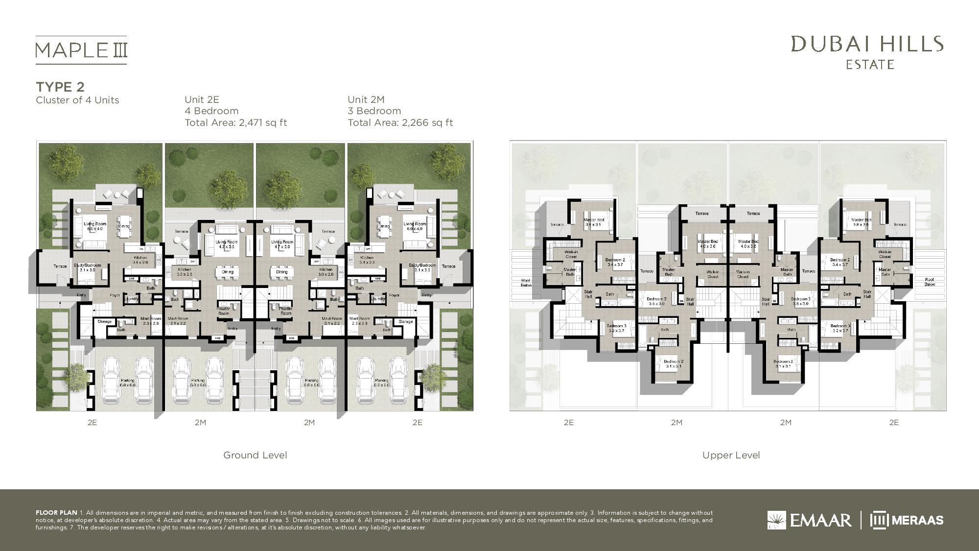 Maple Townhouses By Emaar Stylish 3,4 & 5 bedroom