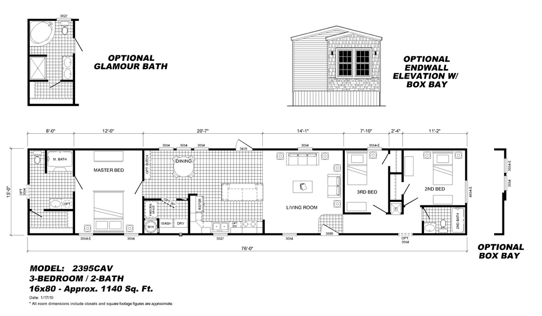 Mobile Home Floor Plans 16x80 Mobile Homes Ideas