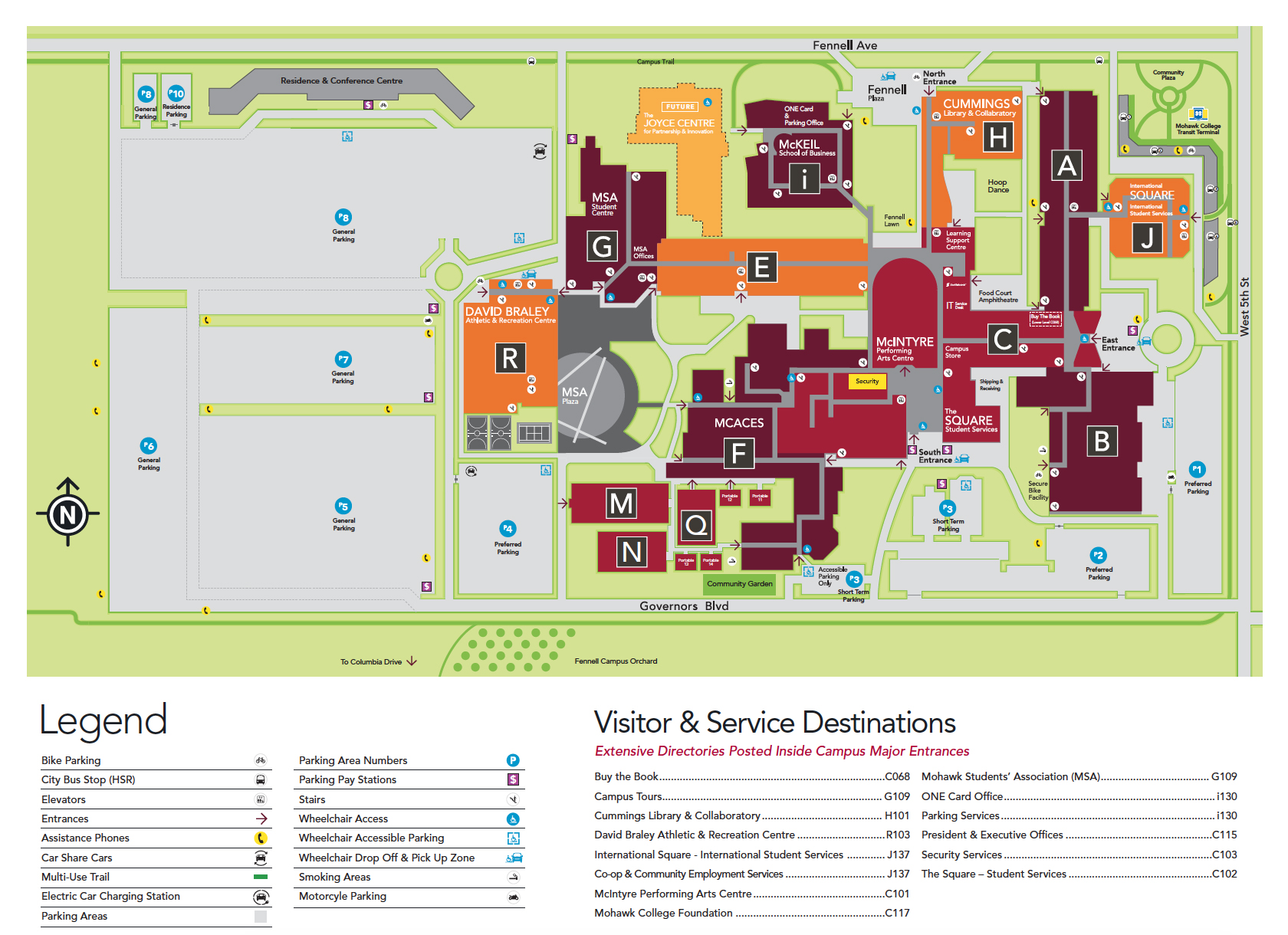 Mohawk College (Fennell Campus) Map and Directions